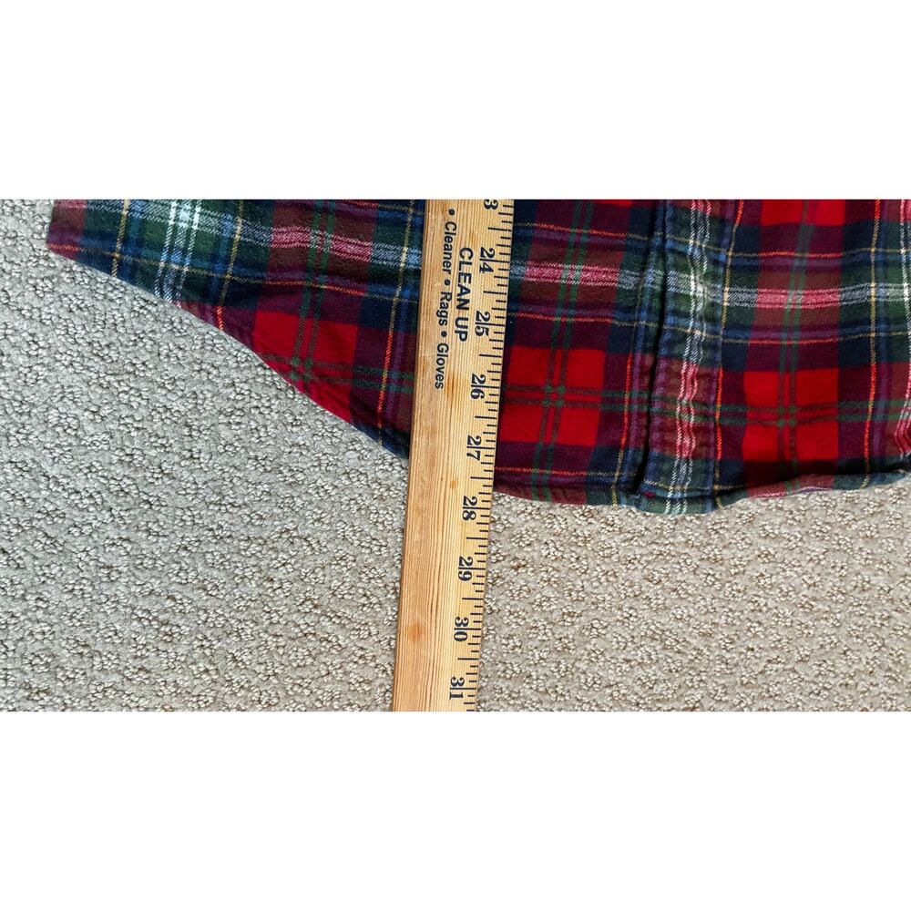 Abercrombie & Fitch Red Flannel Plaid Shirt Large - Picture 3 of 5